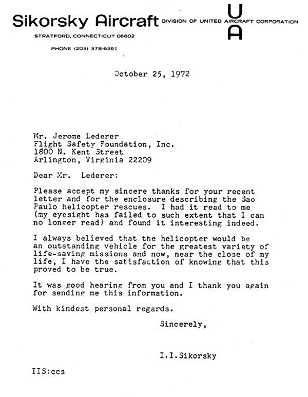 Sikorsky last letter