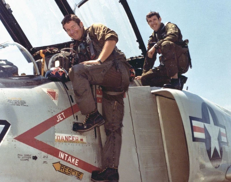 Lt. Randy Cunningham and Lt. Junior Grade William Driscoll. U.S. Navy photo