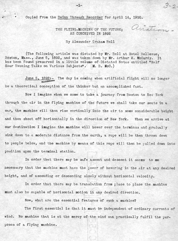 The Flying-Machine of the Future