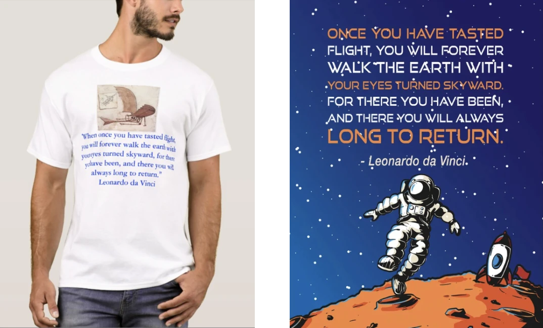 Once you have tasted flight t-shirt and poster