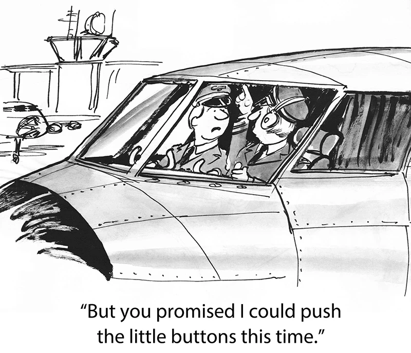Push Buttons Cartoon
